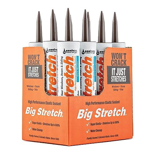 Sashco 10008 Big Stretch Caulk Dark Brown 10.5-ounce