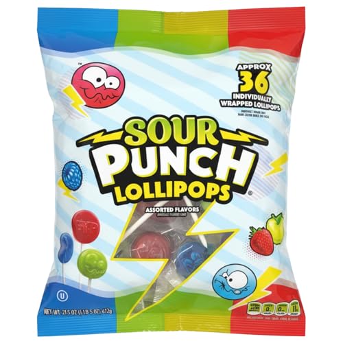 A&B Sour Punch Pops 36ct 21oz