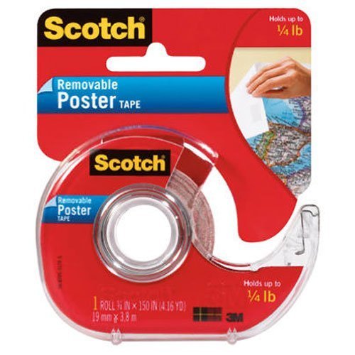 3M Scotch Removable Poster Tape 3/4 in x 150 in Pack of 4