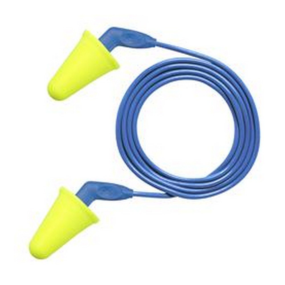 3M 10080529180183 E-A-R Push-Ins Soft Touch E3184000 NRR 31 Disposable Earplugs, Standard, Yellow/Blue (Pack of 200)