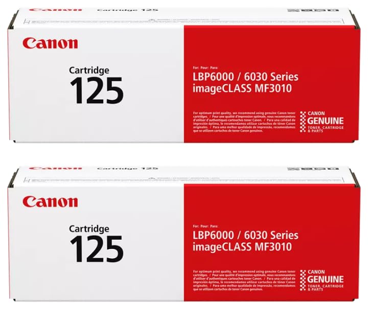 Canon CRG-125 Black Toner Cartridge 3484B001AA 2-Pack