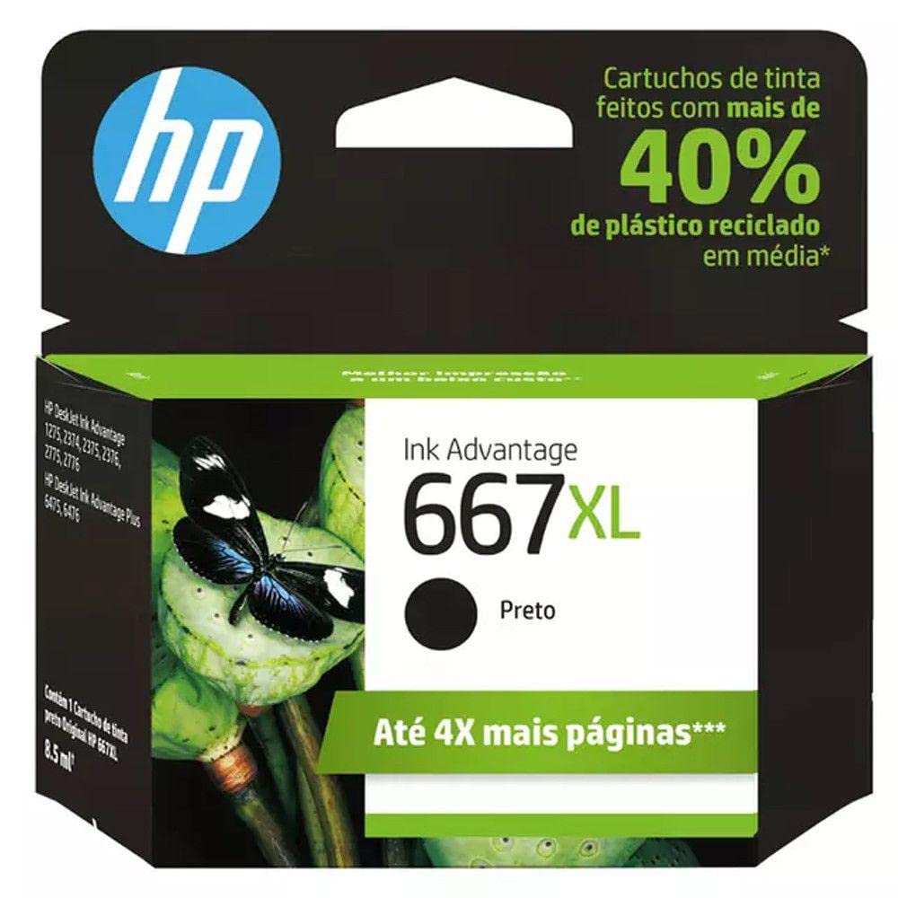 Cartucho de Tinta 667xl Negro de Alto Rendimiento Original 3YM81AL