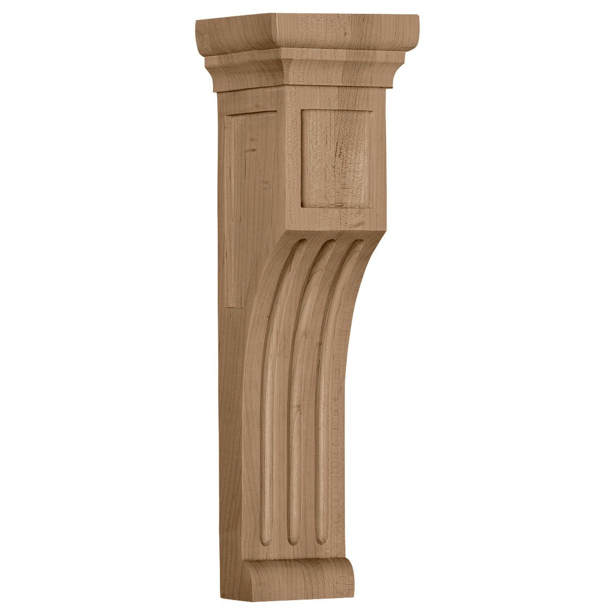 Ekena Millwork Recessed Groove Wood Corbel 4x4x14 Rubberwood