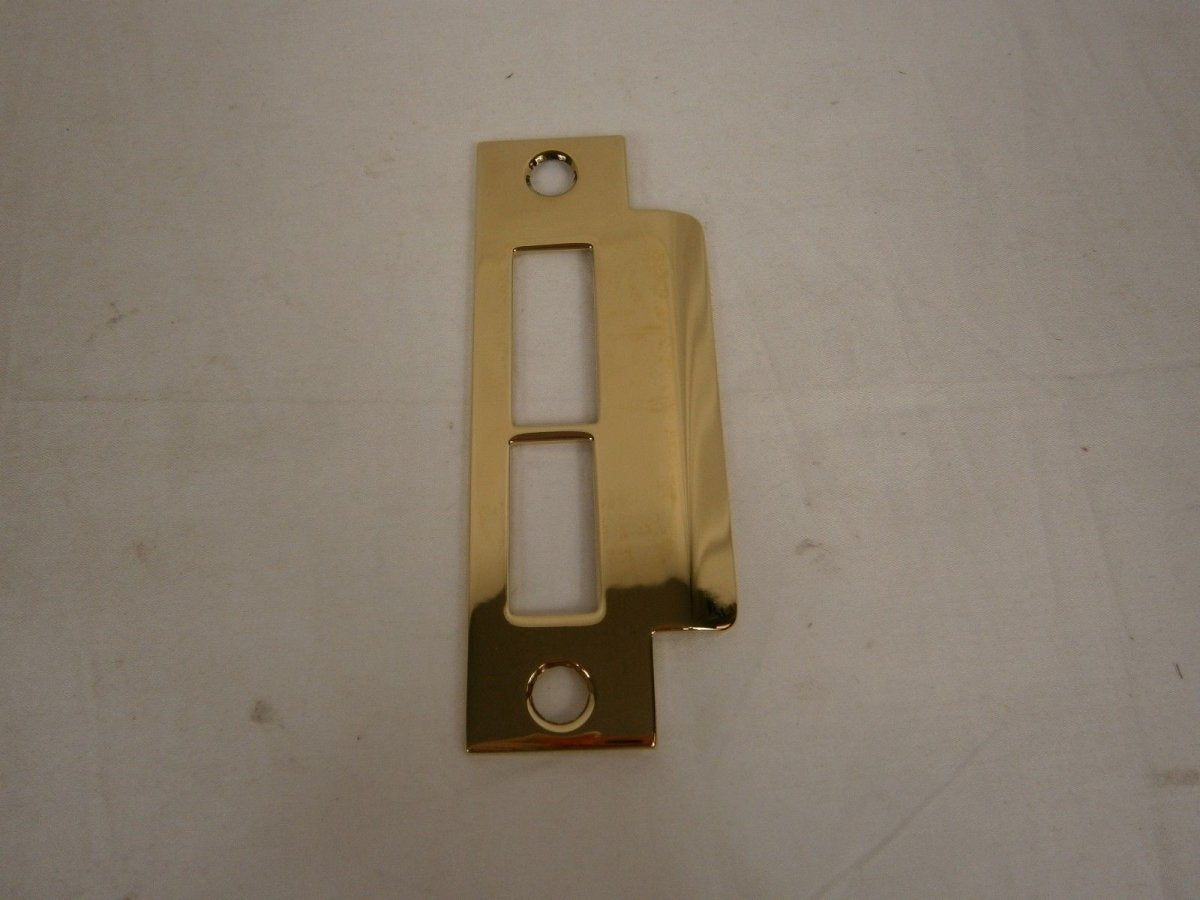 Baldwin 6340 Latch and Deadbolt Straight Lip Entrance Mortise Strike with 1-1/2", Lifetime Polished Brass