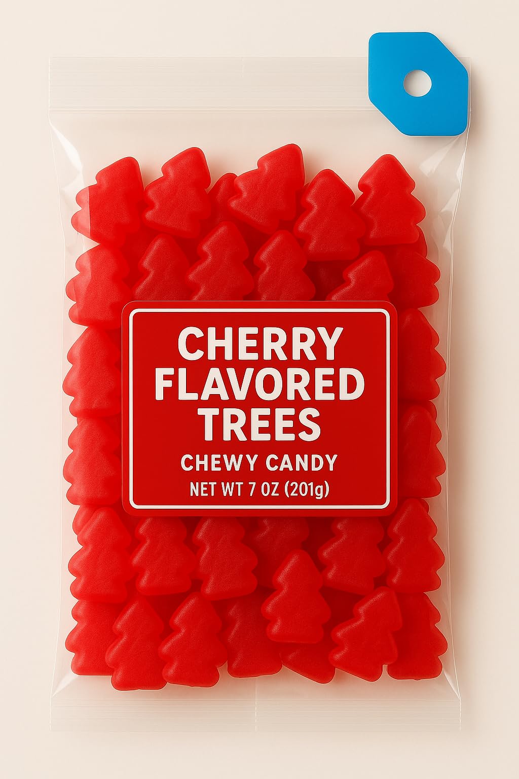 Cherry Flavored Trees Chewy, Christmas Candy Bag, 7.1 oz 034000851720