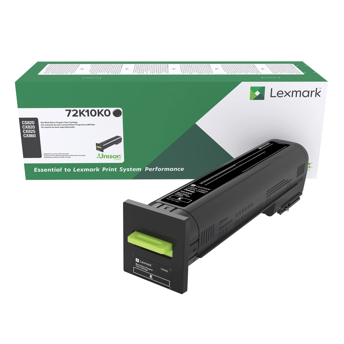 Lexmark 72K10K0 CS820, CX820, CX825, CX860 Black Return Program Cartridge Toner