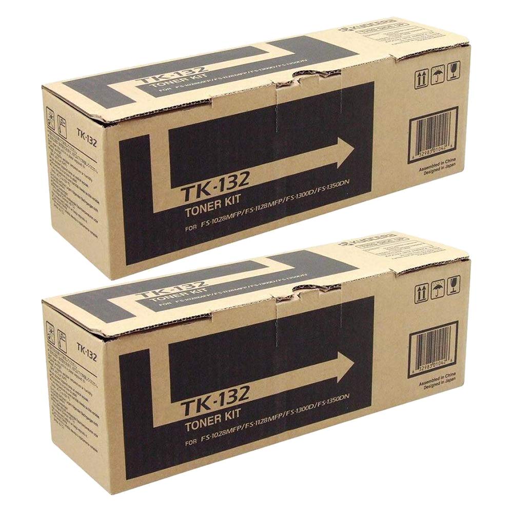 KYOCERA Tk132 Toner, 7200 Page-Yield, Black, Case of 2