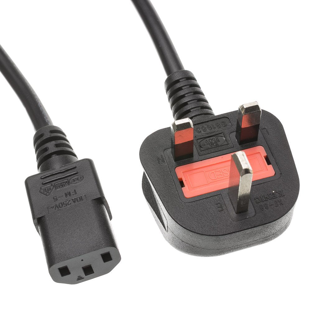 CableWholesale 6ft Power Cord BS 1363 to C13