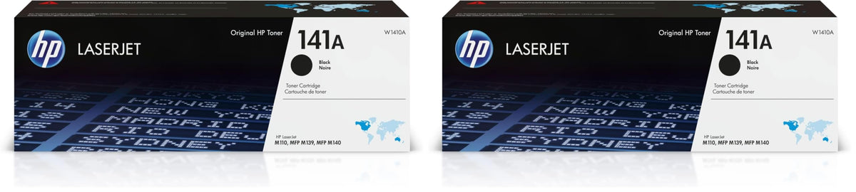HP 141A Black Toner Cartridge | Works with LaserJet M110,LaserJet MFP M139,M140 | W1410A,(Pack of 2)