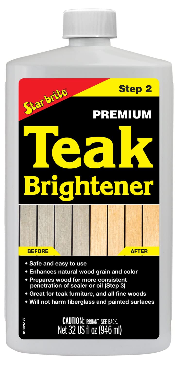 STAR BRITE Premium Teak Brightener, Enhances Wood Grain & Restores Tone