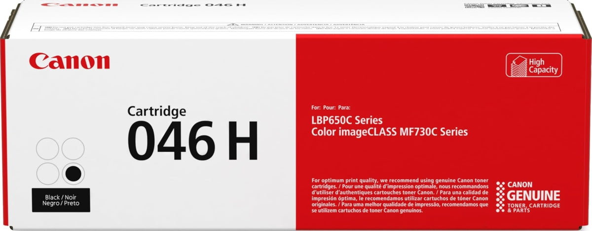 Canon Genuine 046 Black Toner Cartridge High Capacity Compatible with LBP654Cdw, MF731Cdw, MF733Cdw, MF735Cdw