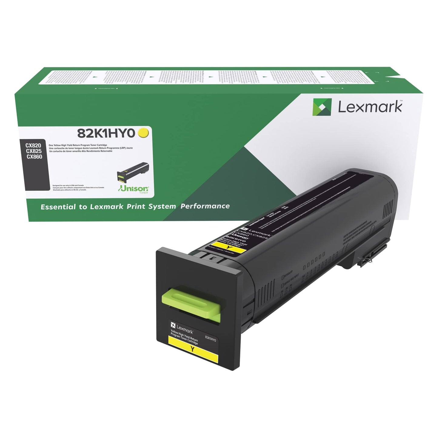 Lexmark 82K1HY0 CX820 Yellow High Yield Toner Cartridge