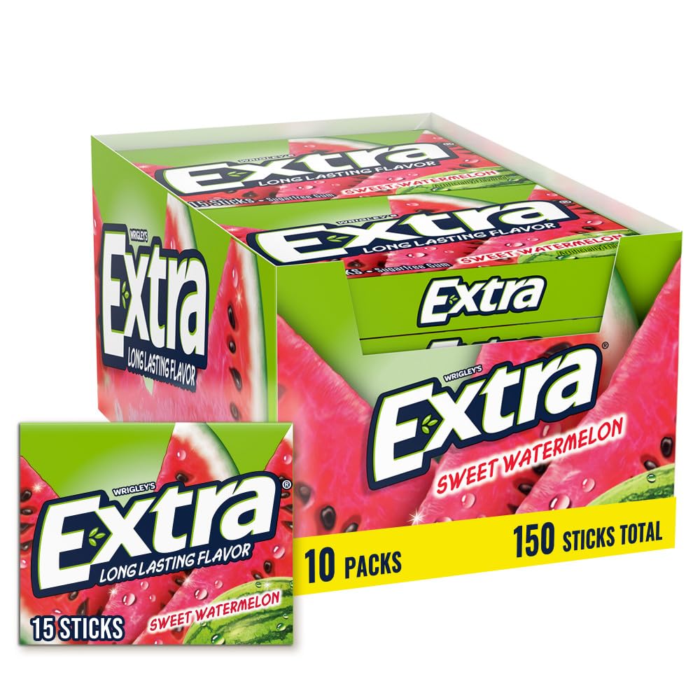 EXTRA Sweet Watermelon Sugarfree Gum 15ct Pack of 10