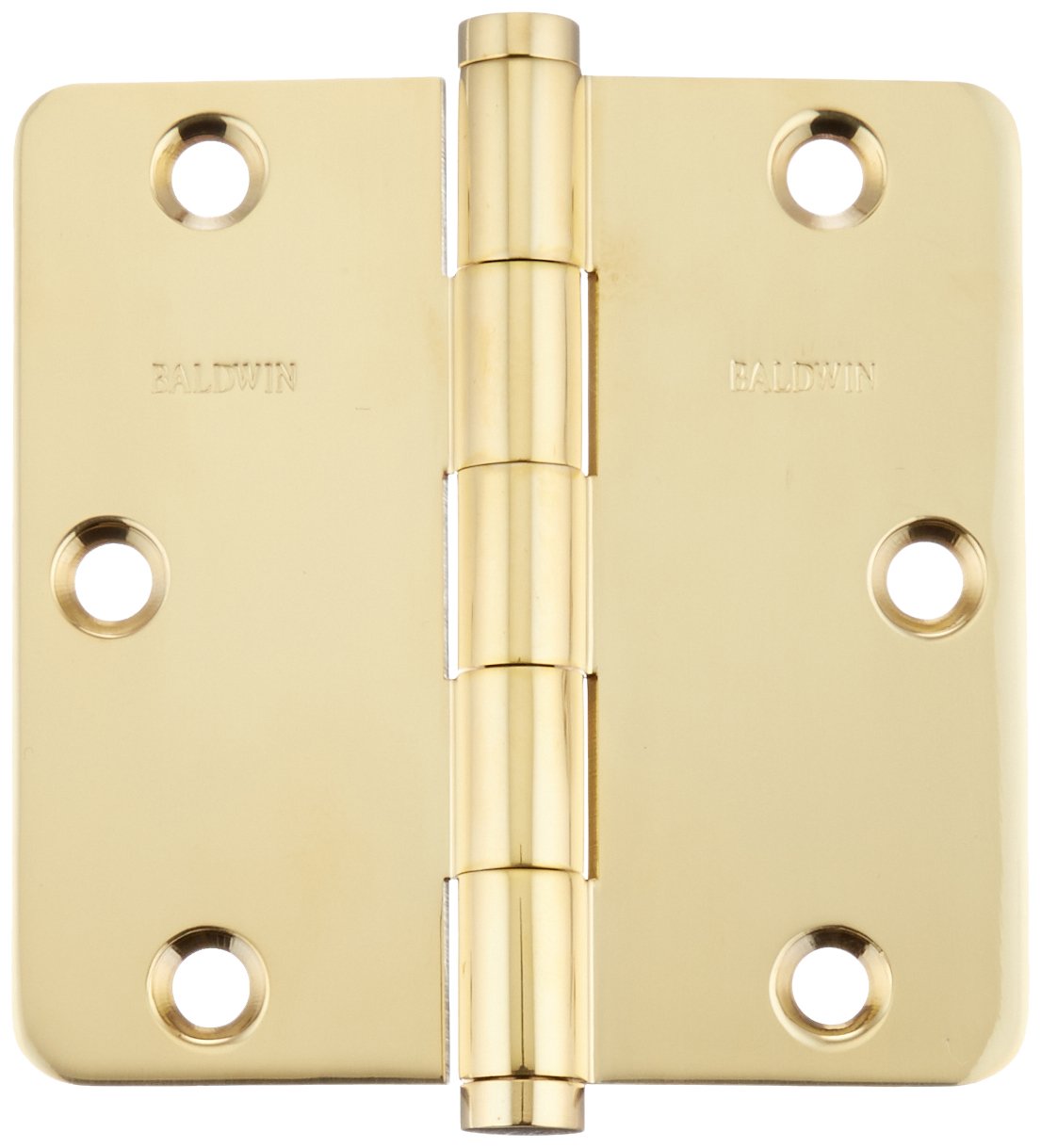 Baldwin 1435031I Radius Mortise Hinge Bright Brass