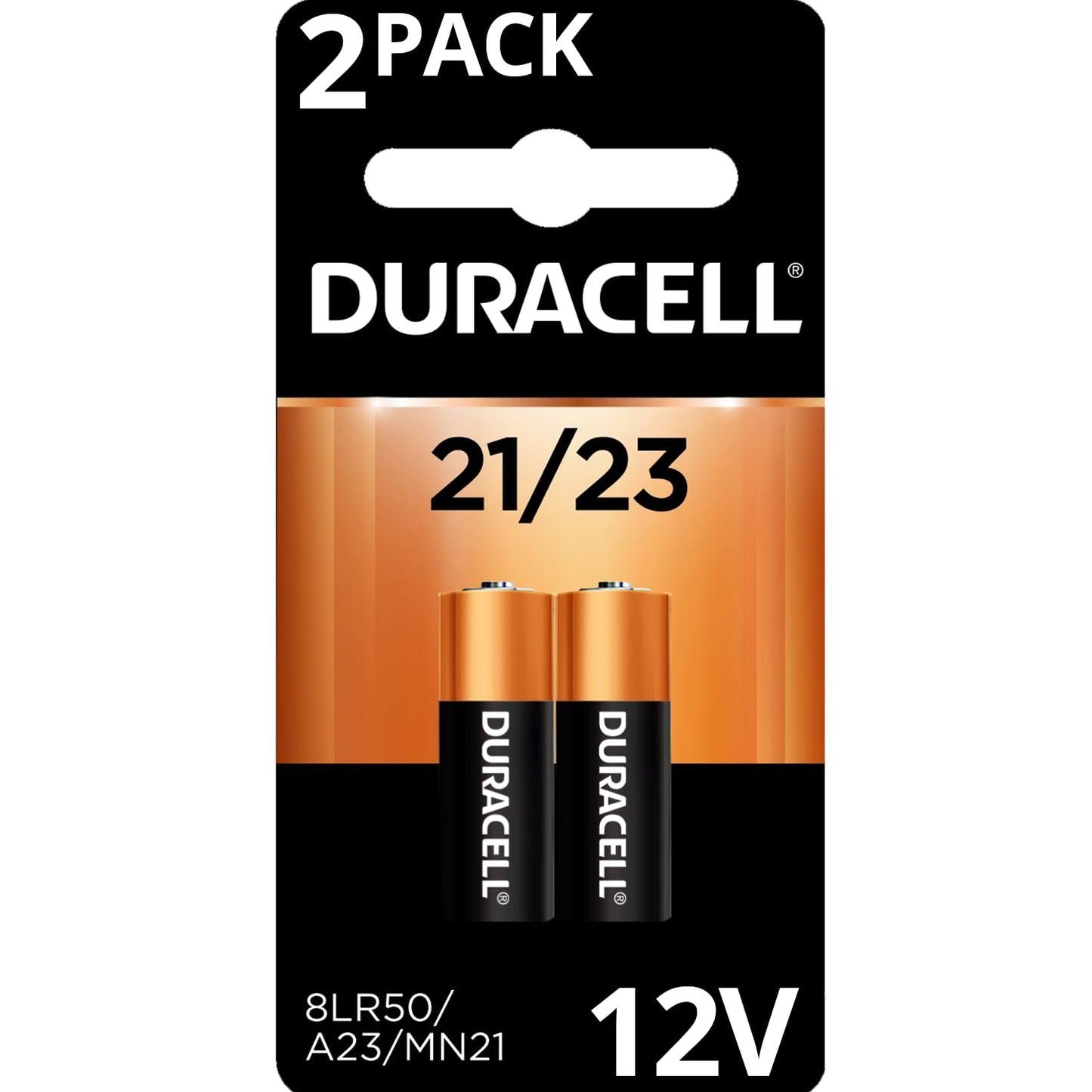 Duracell 2pk MN21 Alkaline 12V Battery A23 MN21 23AF 23AE V23GA GP23A L1028