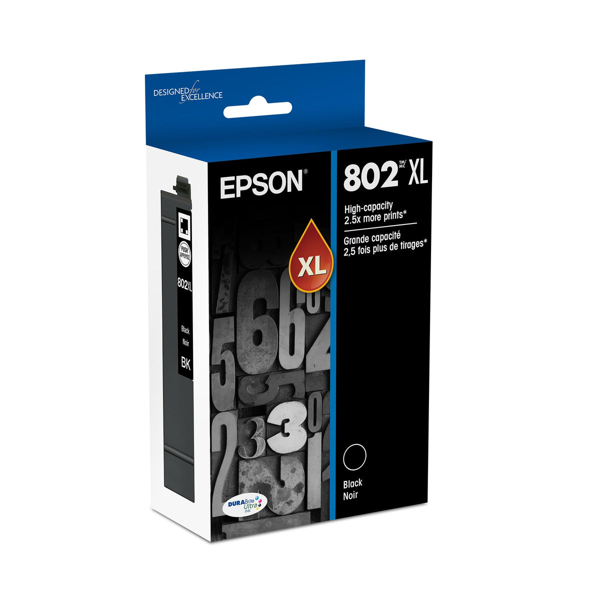 Epson 802XL Genuine High Capacity Black Ink Cartridge T802XL120