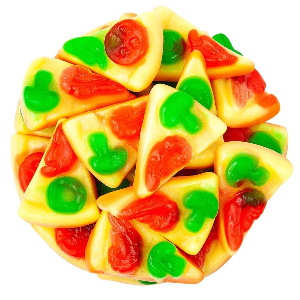 Vidal Gummy Pizza Slices, Tomato and Mushroom Shaped Candies, 2.2 lb Bag