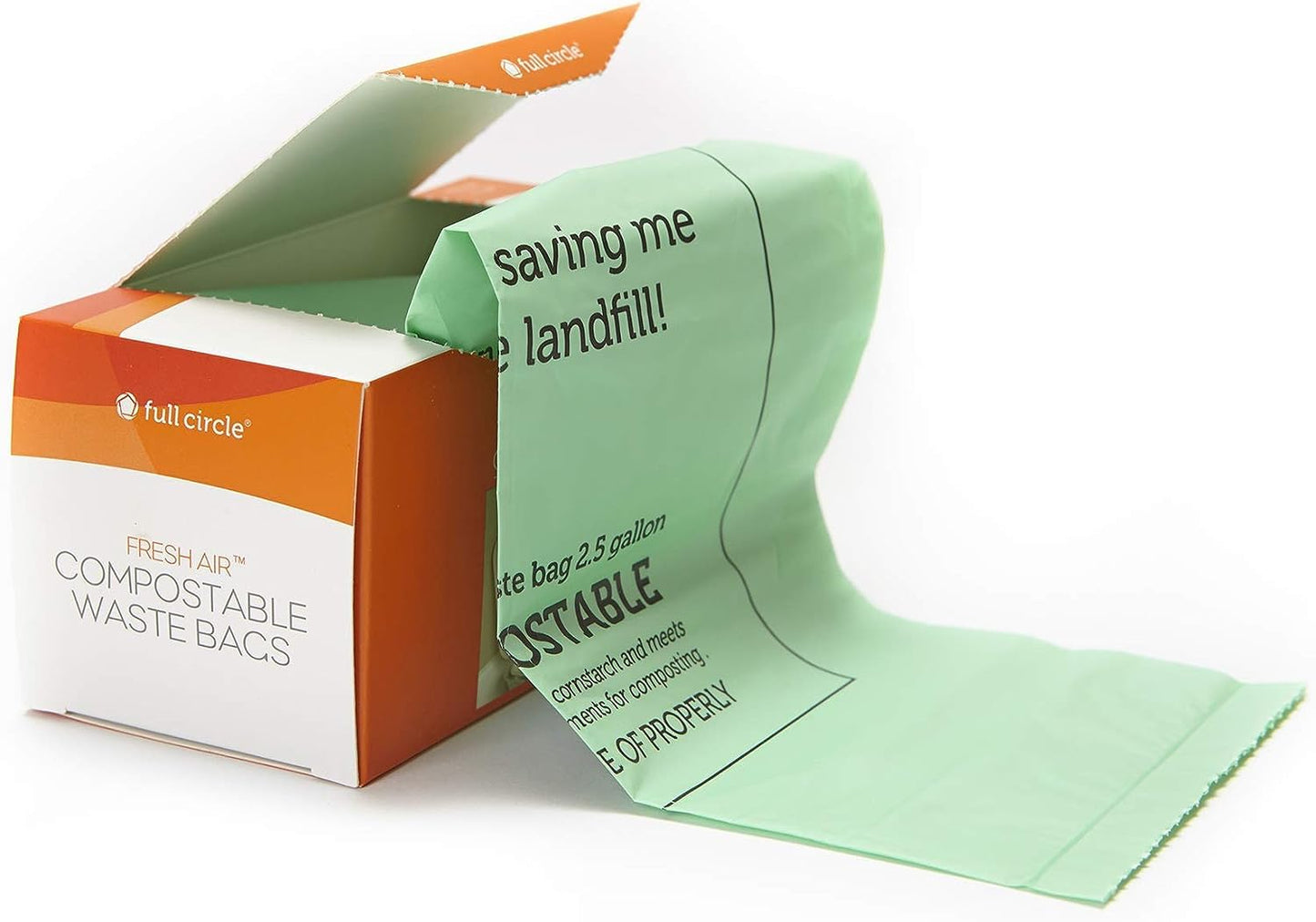 Full Circle Fresh Air Biodegradable Compost Bags, 2.5 Gallon / 25 Count, Original Scent