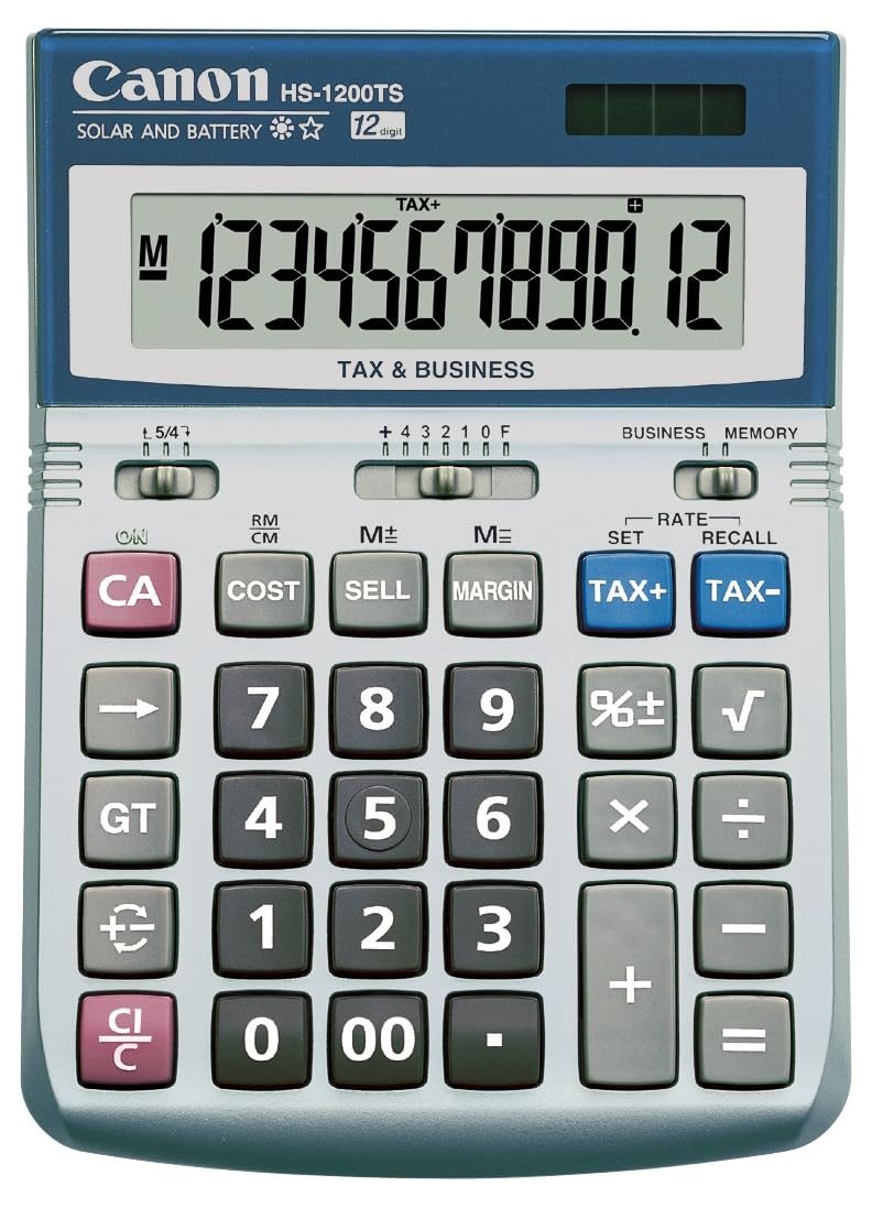 Canon HS-1200TS 12-Digit Calculator Silver