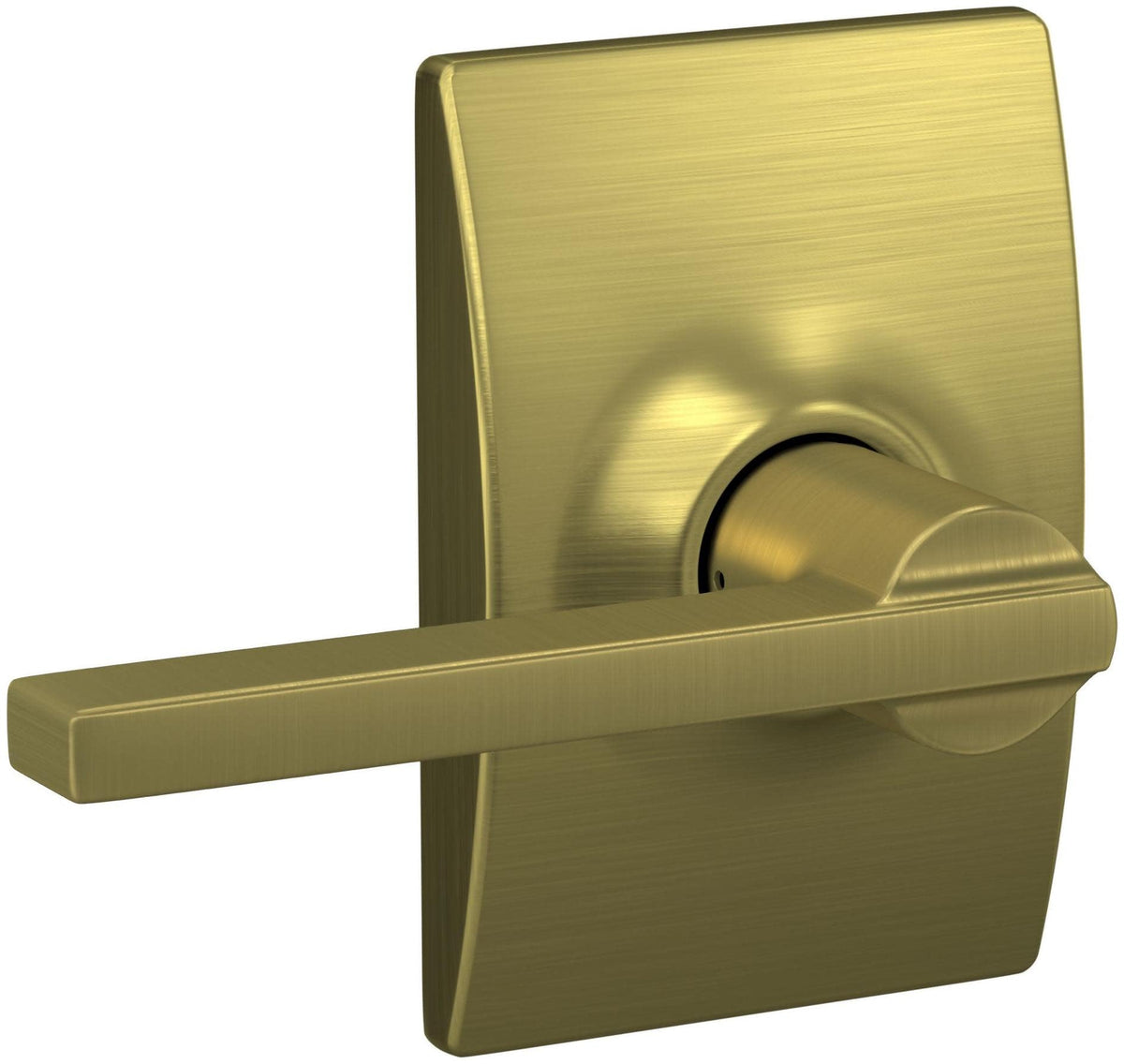 Schlage F10 LAT 608 Century Rose Passage Lever