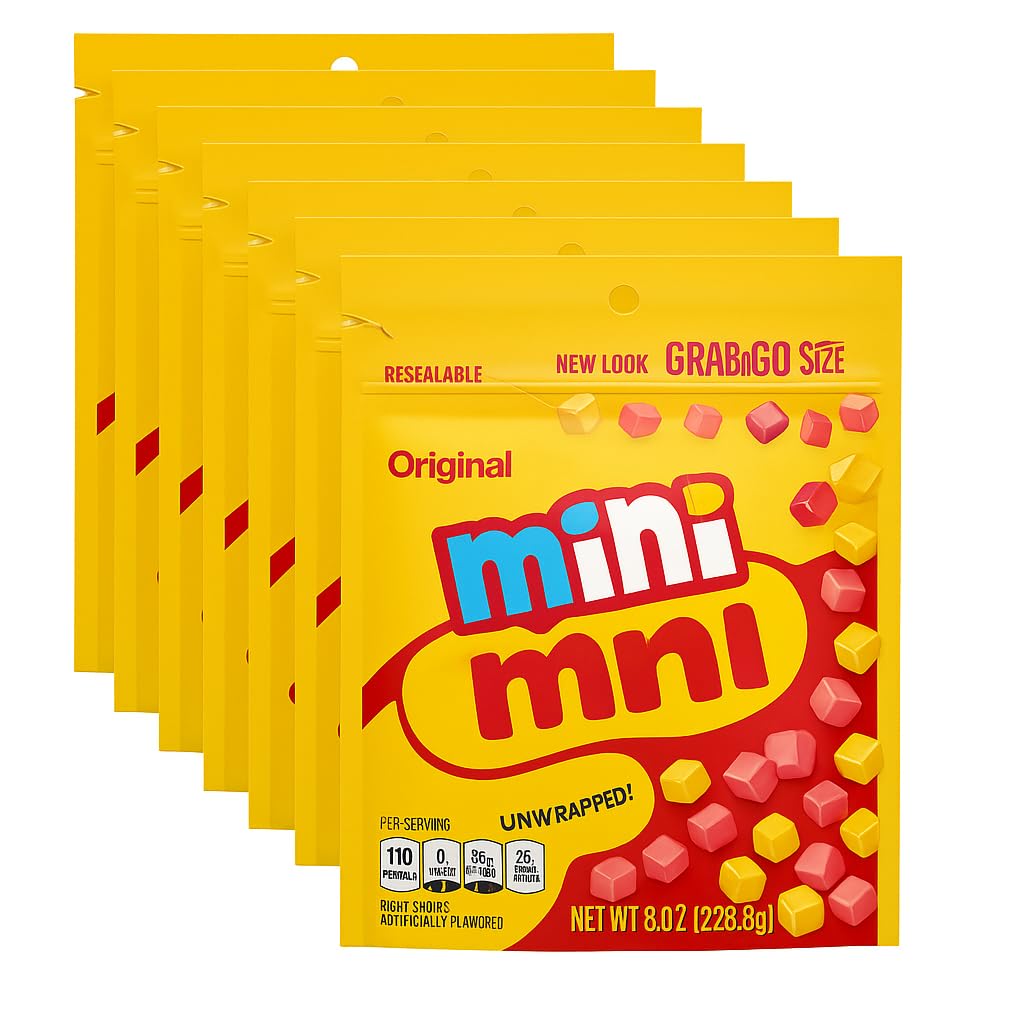 STARBURST Fruit Chews Candy - Original Minis, 8oz, Mini Candy, Bulk Box Pack of 8