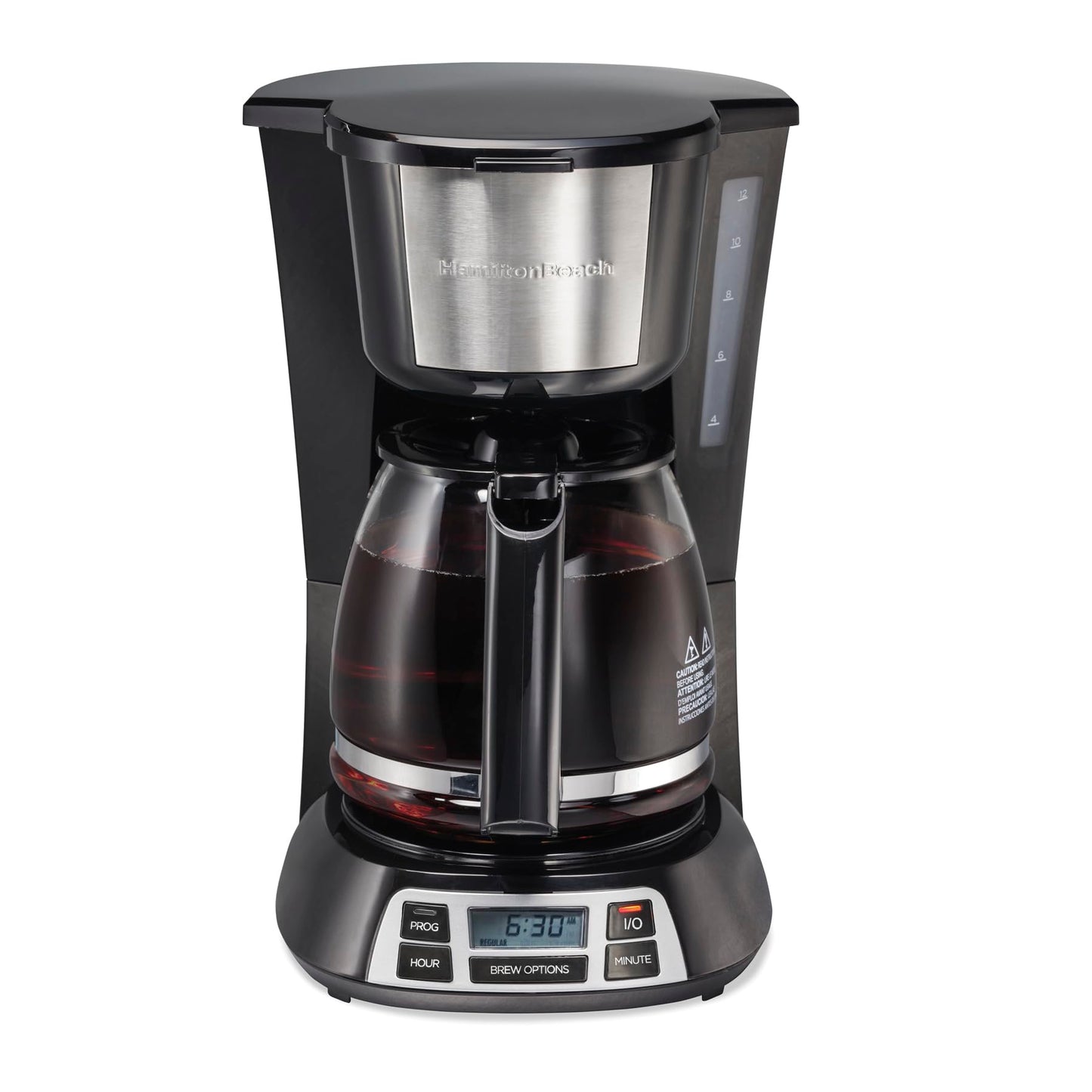 Hamilton Beach 12-Cup Programmable Coffee Maker Black/Silver