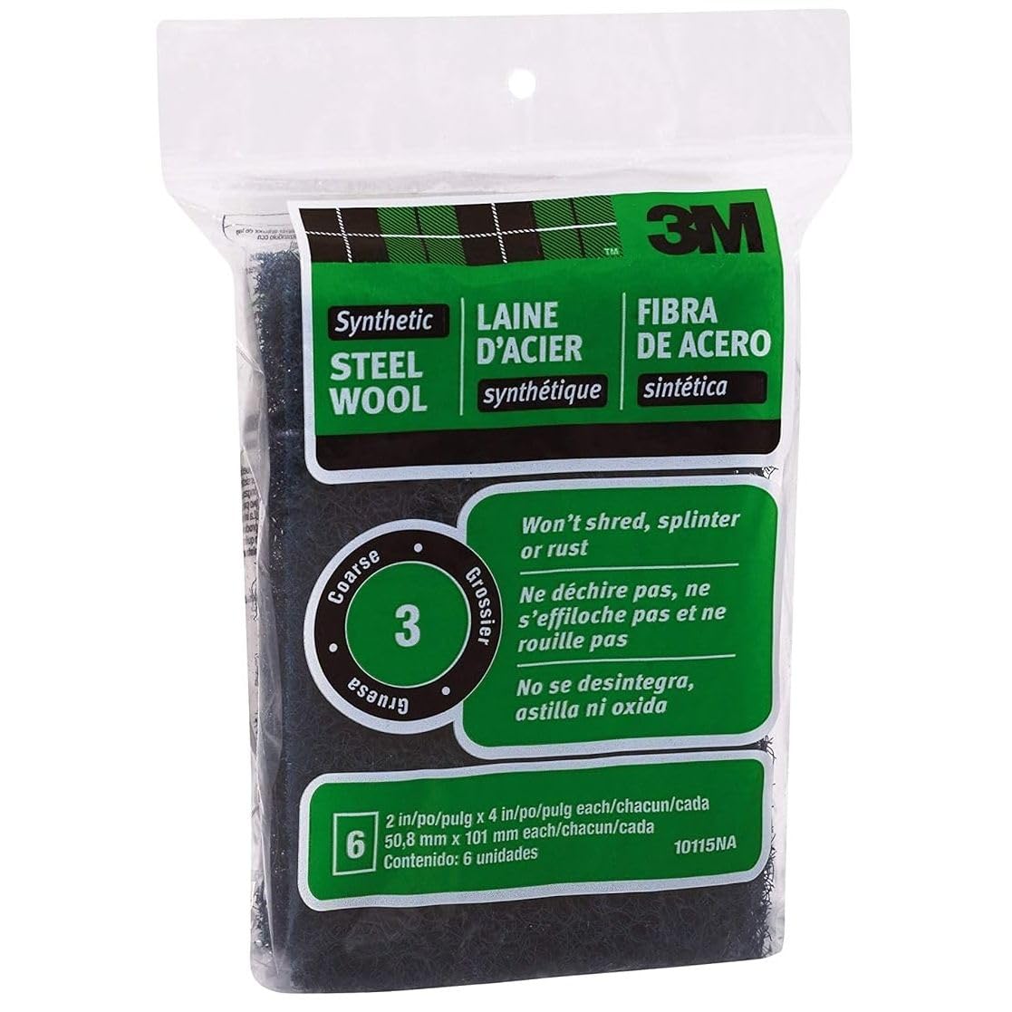 3M 10115NA Synthetic Steel Wool #3