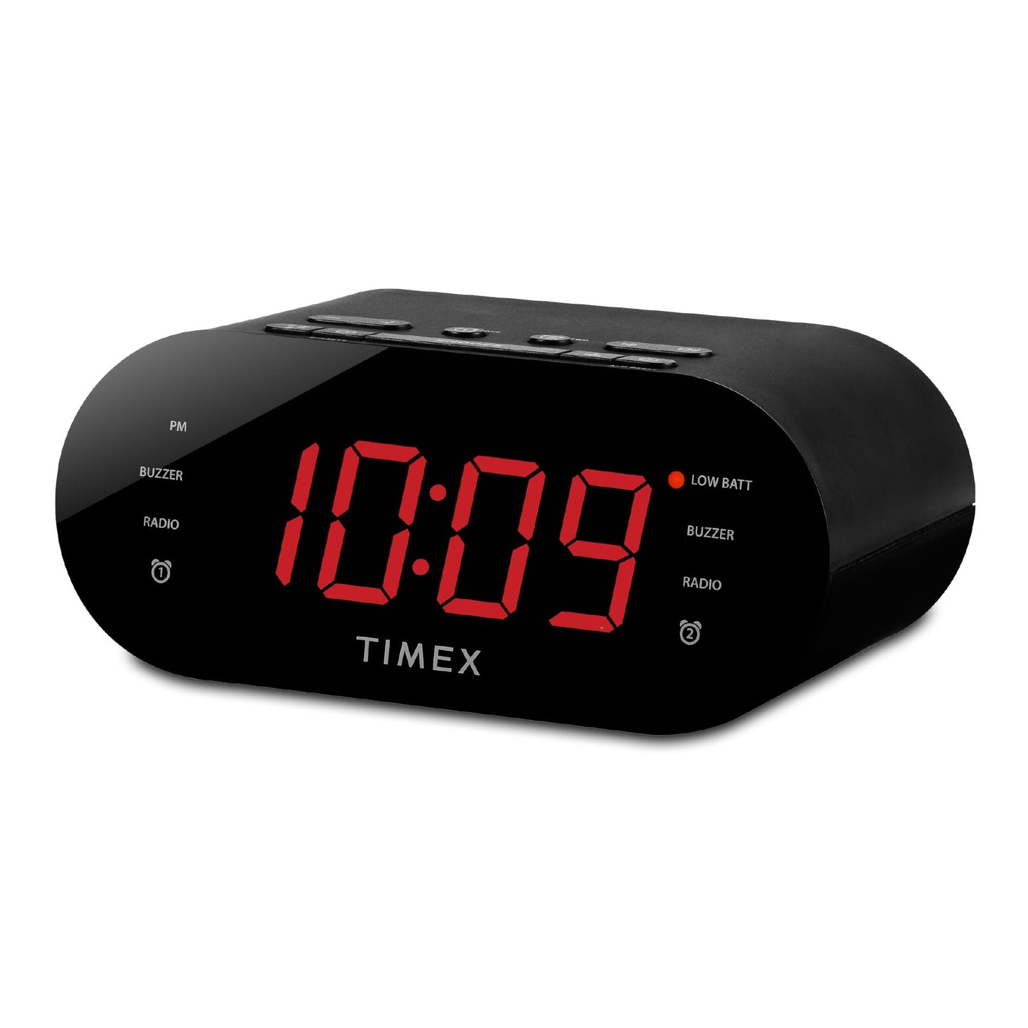 Timex T231G AM/FM Dual Alarm Clock Radio with 1.2-Inch Display and Line-In Jack (Gunmetal)