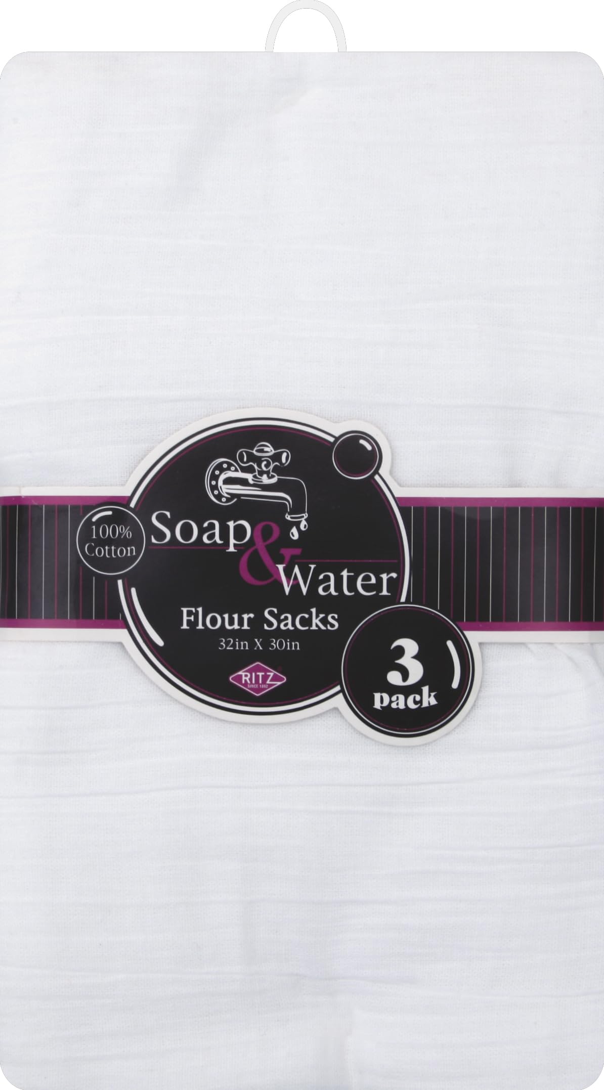 Ritz White Cotton Flour Sack Towel 3 pk