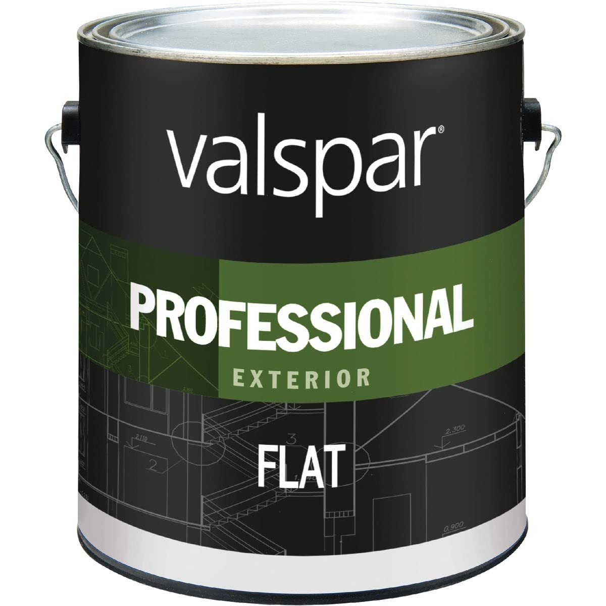 Valspar 12611 Professional Flat Exterior Latex Paint 124 oz
