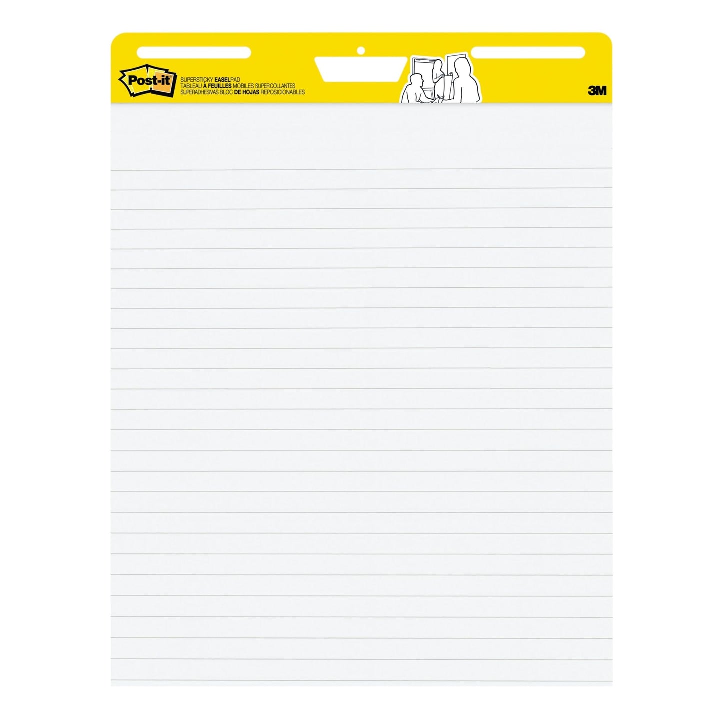 Post-it Super Sticky Easel Pad, 25 in x 30 in, Lined, 30 Sheets Per Pad, 561WLSS