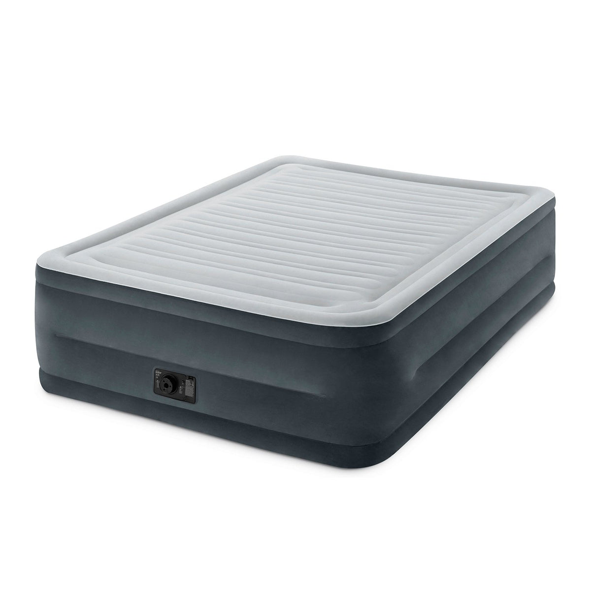 Intex 64417E Comfort Plush Elevated Dura-Beam Airbed with Built-in Electric Pump, Bed Height 22", Queen
