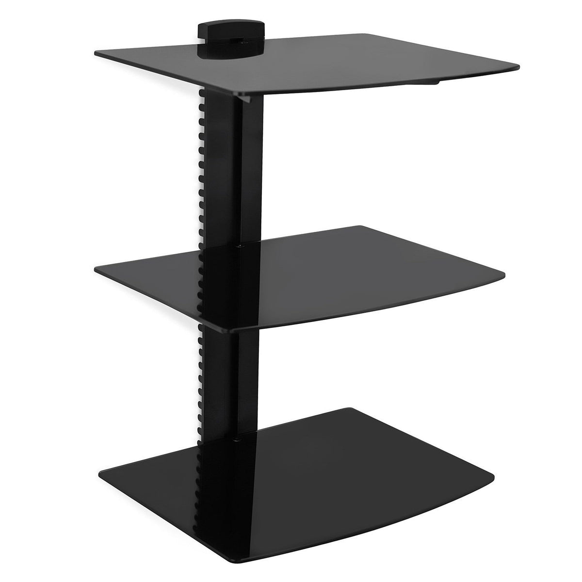 MegaMounts DVD-313 3-Shelf Glass Multimedia Mount