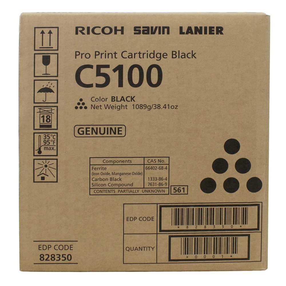 Ricoh 828350 Black Toner Cartridge 828221 Genuine New Sealed Box