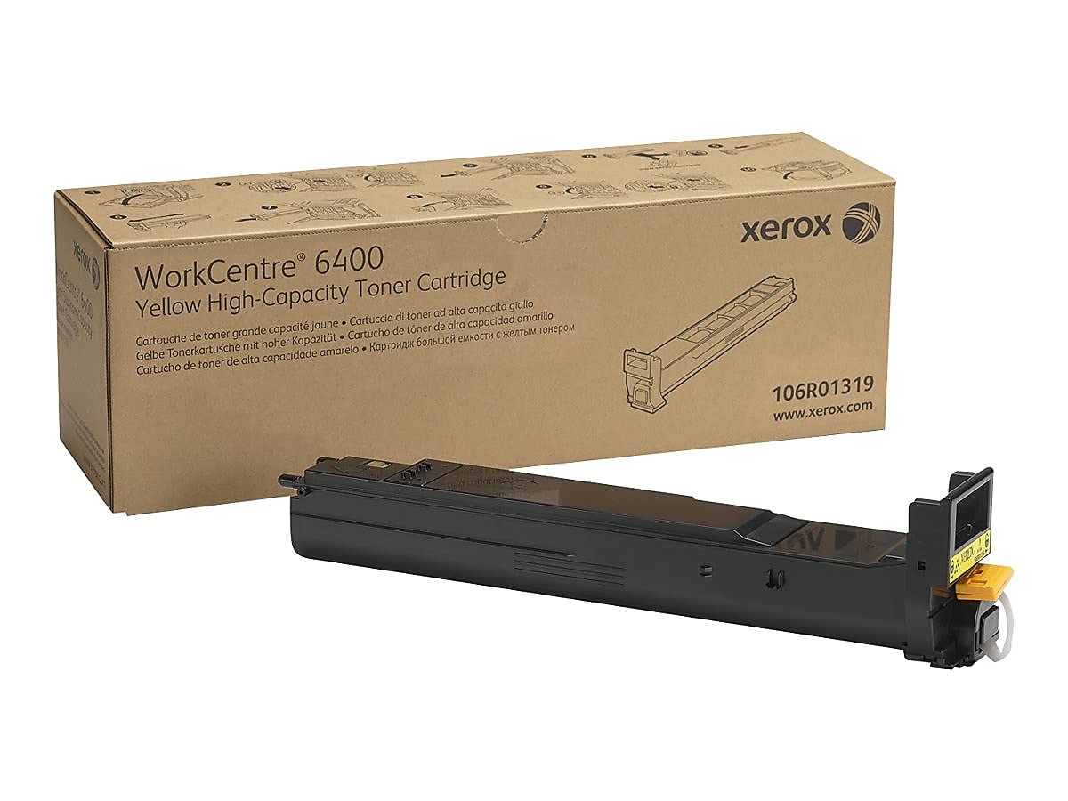 Xerox 106R01319 WorkCentre 6400 Toner Cartridge (Yellow) in Retail Packaging