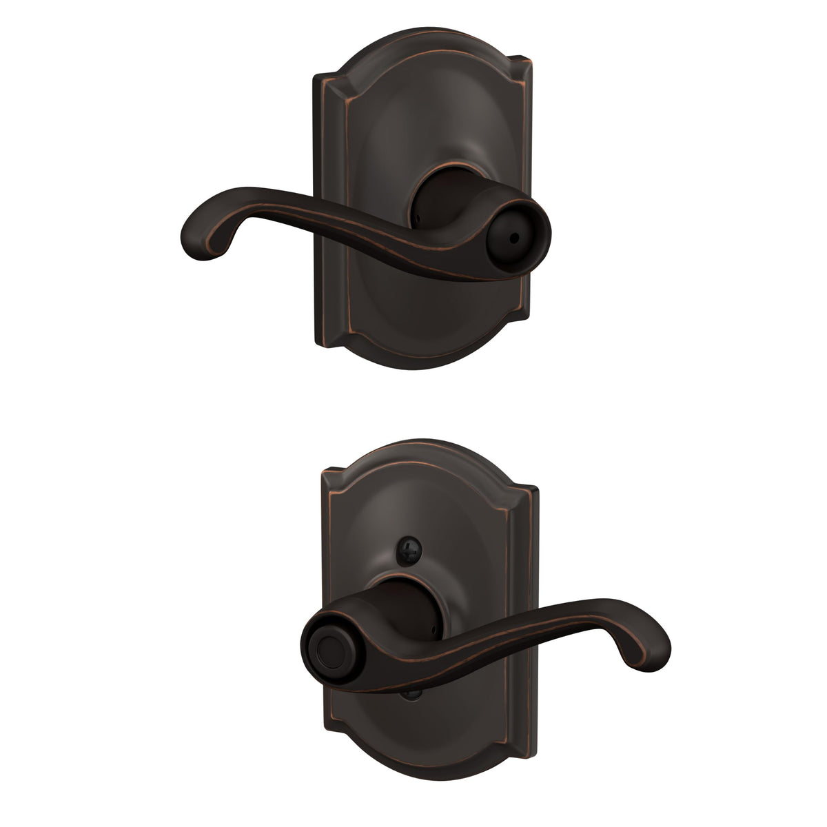 Schlage F40 FLA 716 CAM Camelot Privacy Lever