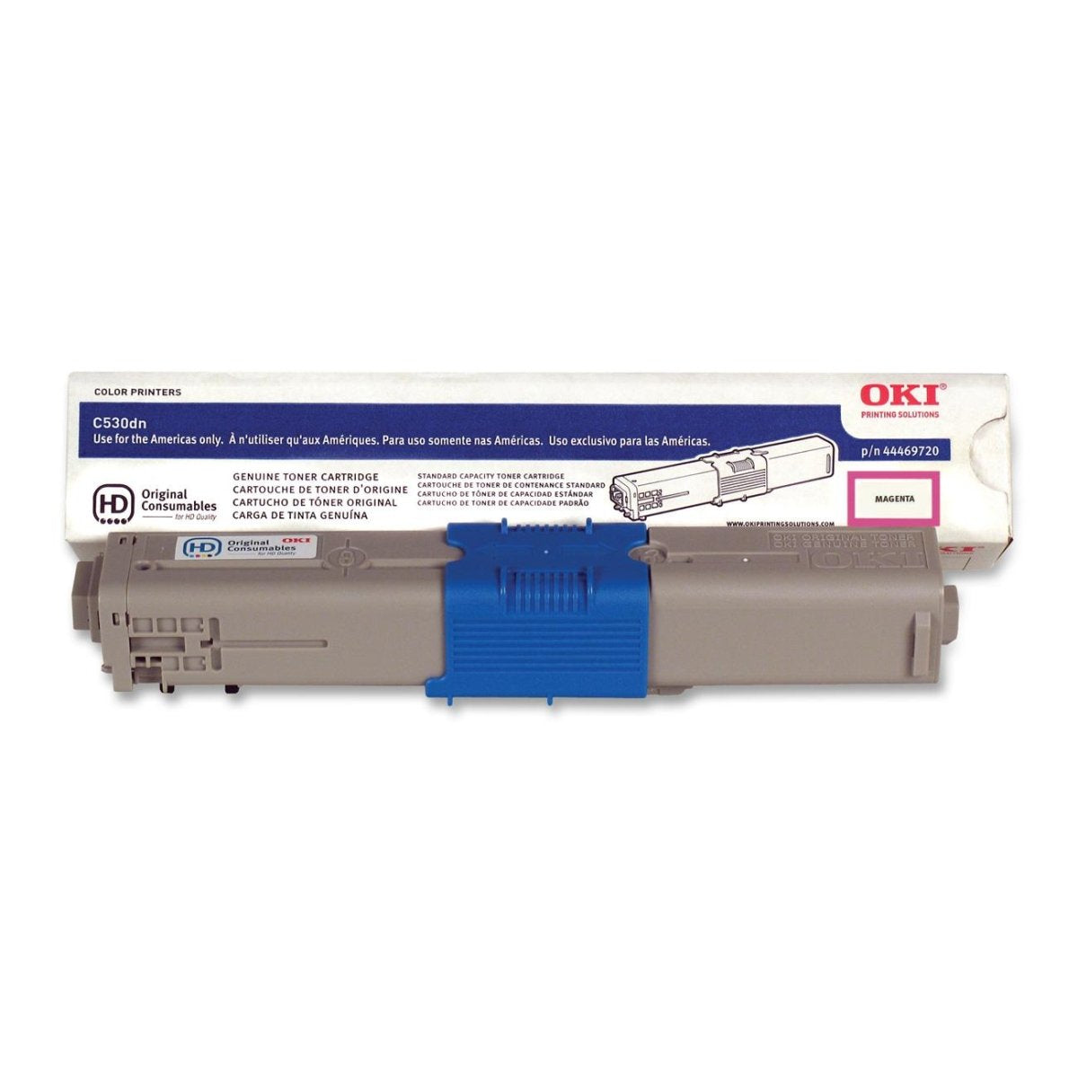 OKI 44469720 Toner Cartridge, 5K Yield, Magenta