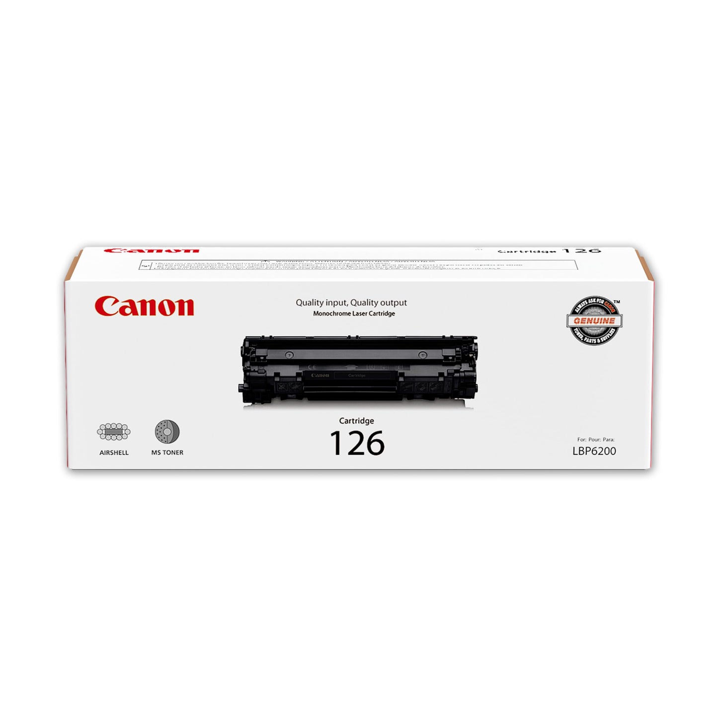 Canon 3483B001 (126) Toner Cartridge, Black - in Retail Packaging
