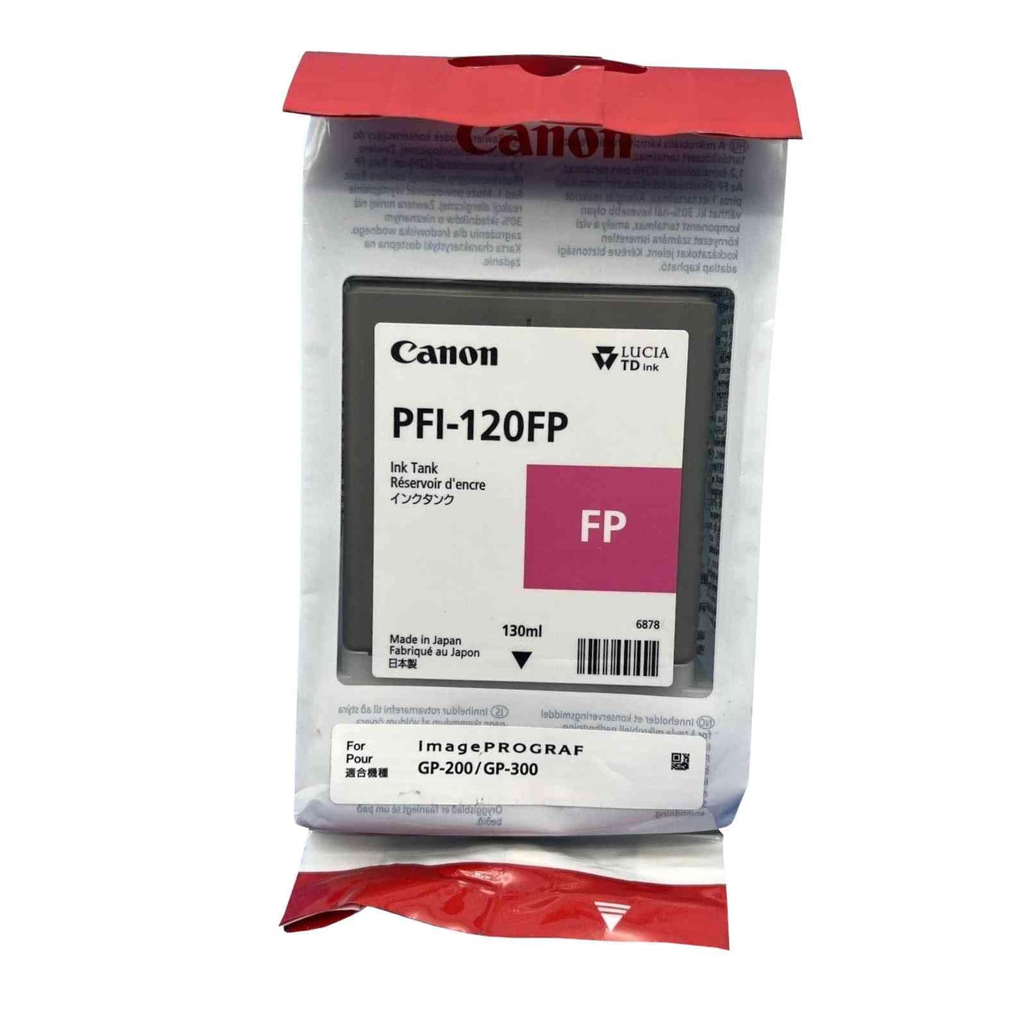 Canon PFI-120FP Fluorescent Pink Ink for GP Range - 130ML for GP Range - 130ML