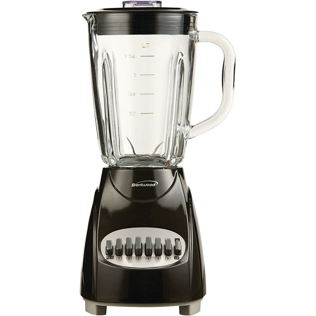Brentwood 12-Speed Glass Jar Blender, Black