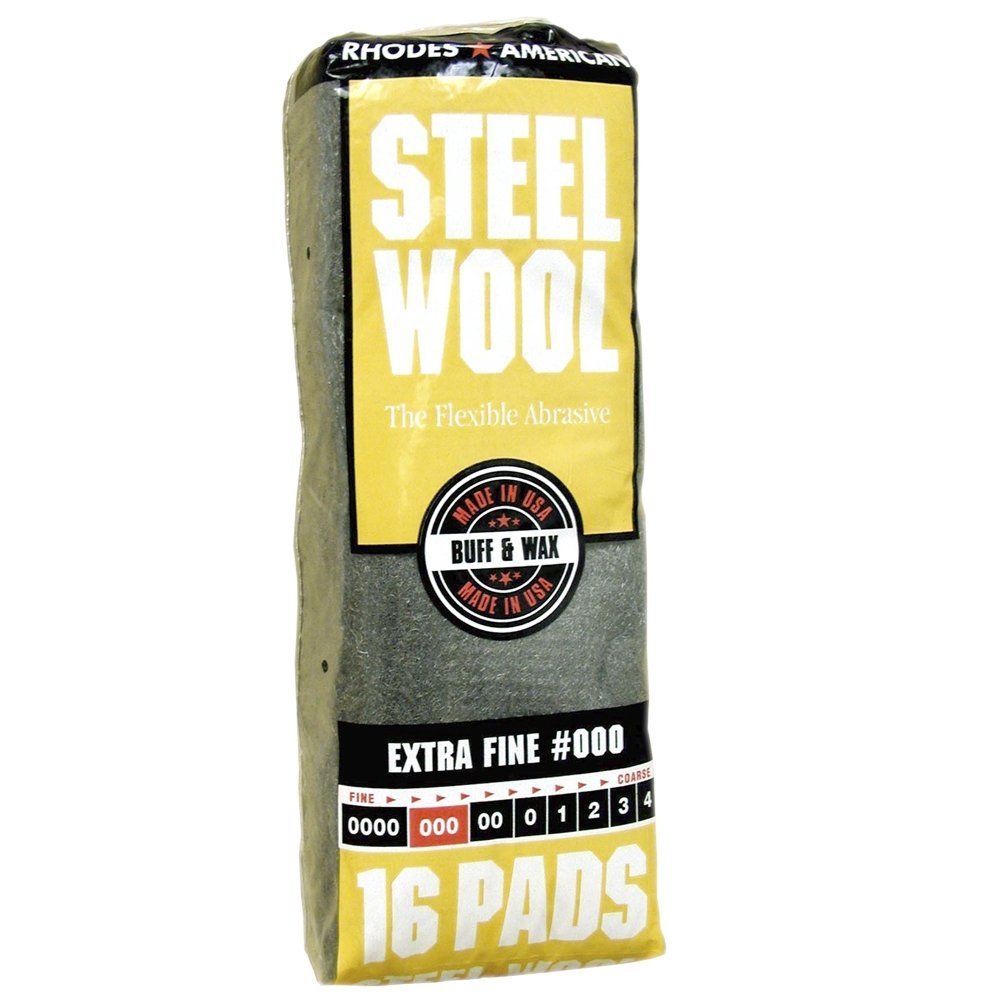 #000 Homax 106601-06 Rhodes American Steel Wool Pad Extra-Fine #000, 16-Pack