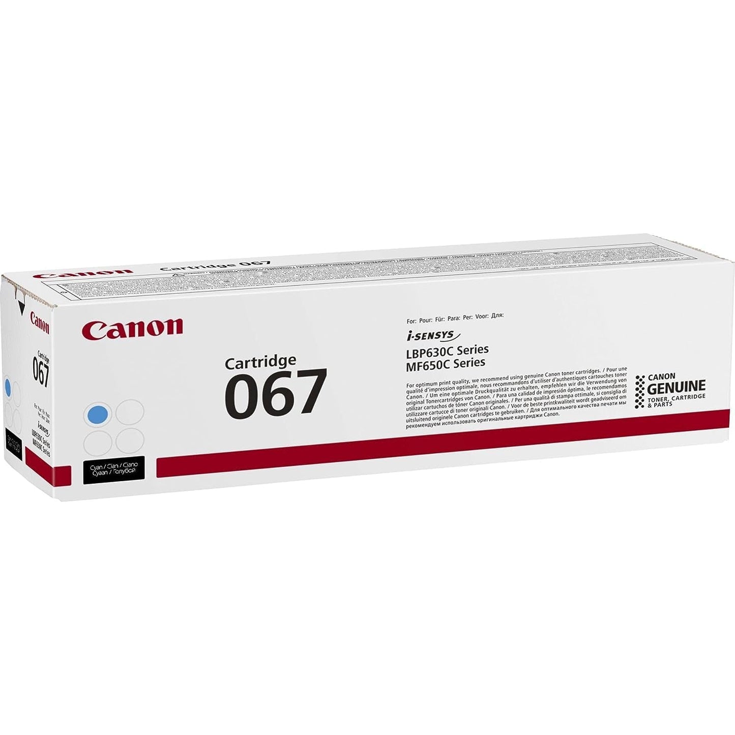 Canon Genuine 067 Cyan Toner Cartridge Compatible with LBP633Cdw, LBP632Cdw, MF652Cdw, MF653Cdw, MF654Cdw, MF656Cdw