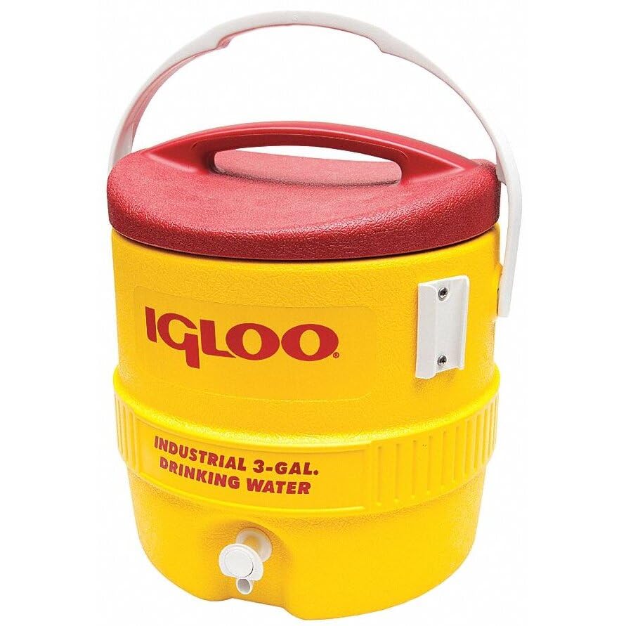 Igloo Industrial Water Cooler 3 gal. Red/Yellow