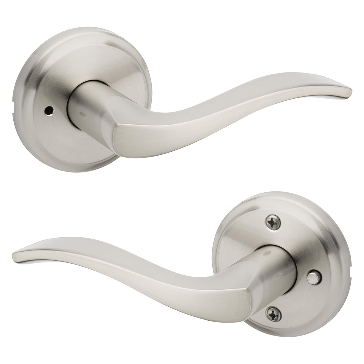 Kwikset Sedona Privacy Door Lever, Satin Nickel