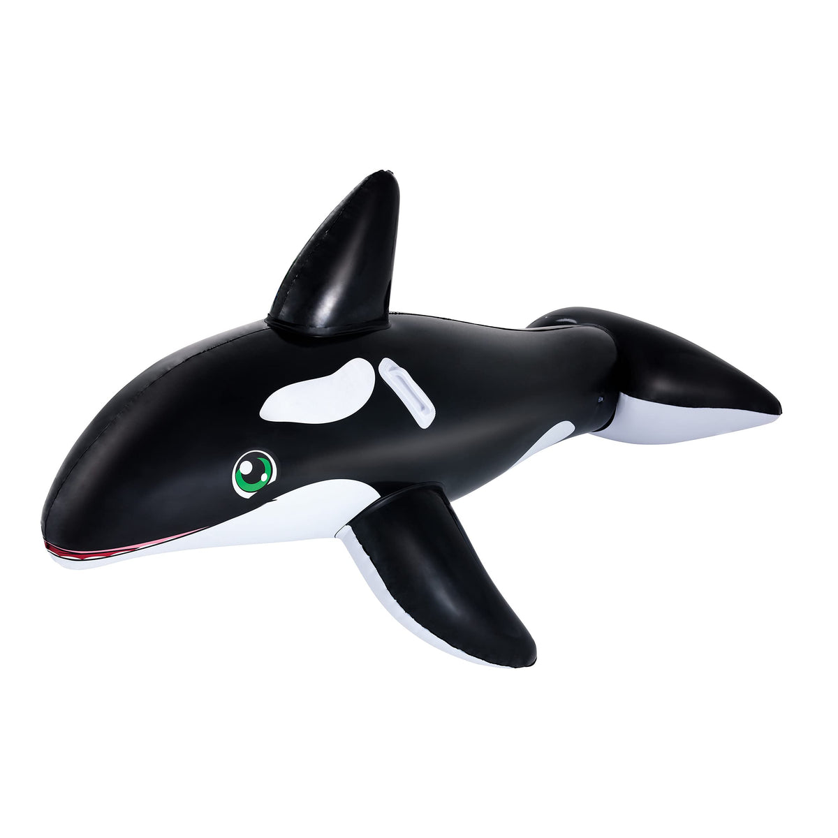 Splash & Play NT2691 Jumbo Whale 80" Inflatable Ride-On Pool Toy, Black