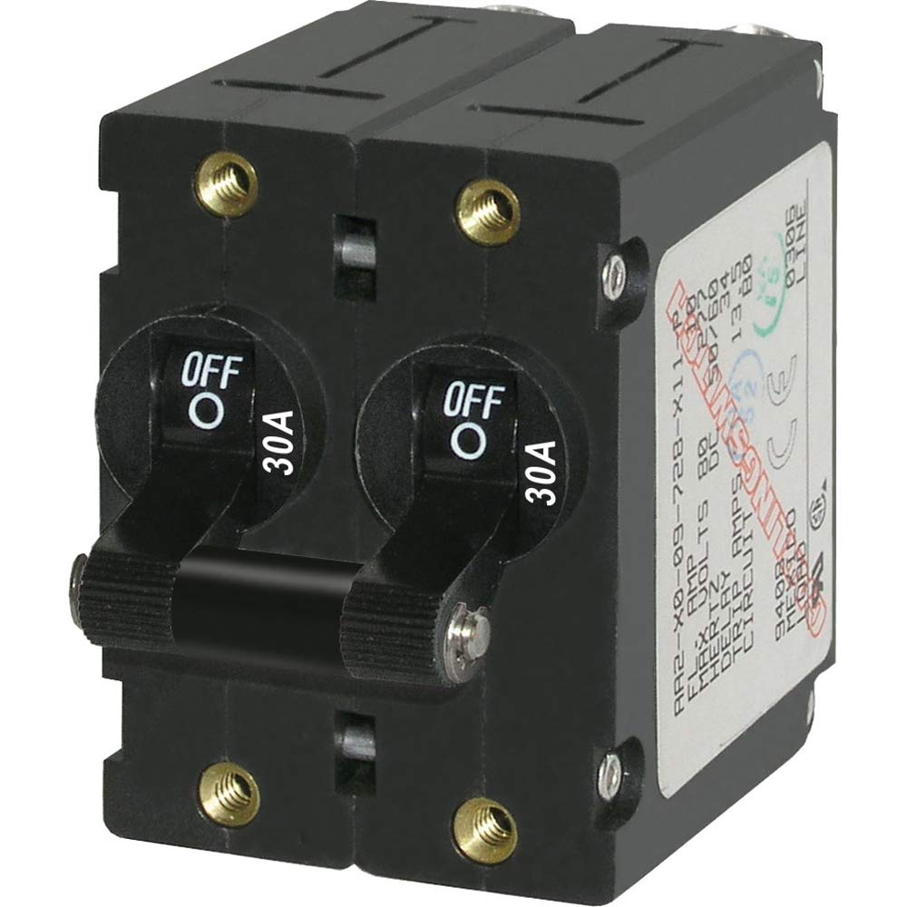 Blue Sea 7237 A-Series Double Pole Toggle 30A Black