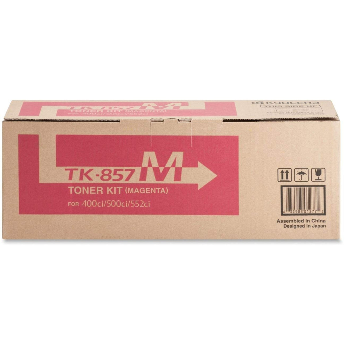 KYOCERA 1T02H7BUS0 Model TK-857M Magenta Toner Cartridge for use TASKalfa 400ci, 500ci and 552ci Color Multifunctional Printers, Up to 18000 Pages Yield at 5% Average Coverage