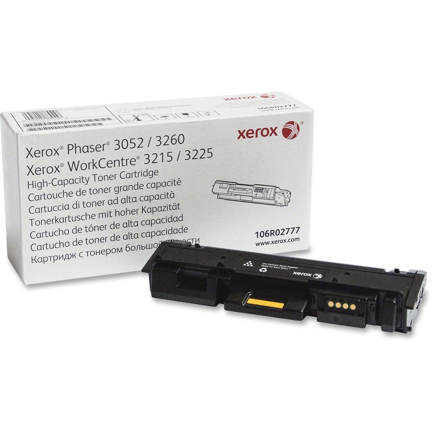 Xerox Genuine Phaser 3260/3052 WorkCentre 3215/3225 Black Hight Capacity Toner Cartridge (3,000 Pages)- 106R02777