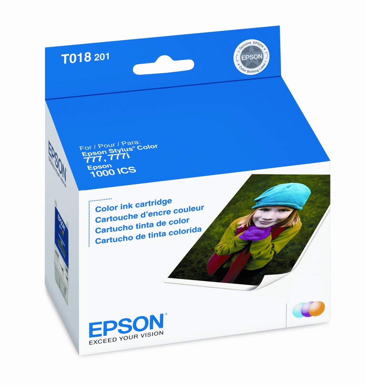 Epson T018201 Color OEM Genuine Inkjet/Ink Cartridge (300 Yield) - Retail
