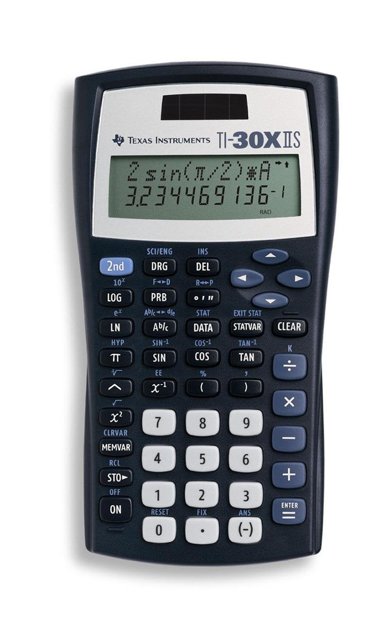 Texas Instruments TI-30XIIS Scientific Calculator - Teacher Kit (10 Pack) - New, Black, Blue